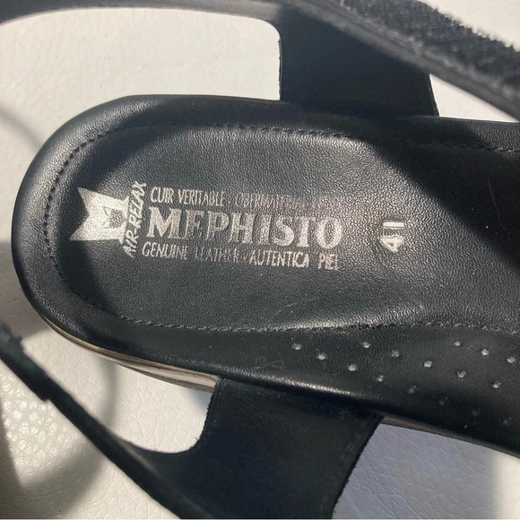 MEPHISTO Sz 41 Velvet Gold Cross Strappy Made  in Portugal Sandals - Picture 14 of 14